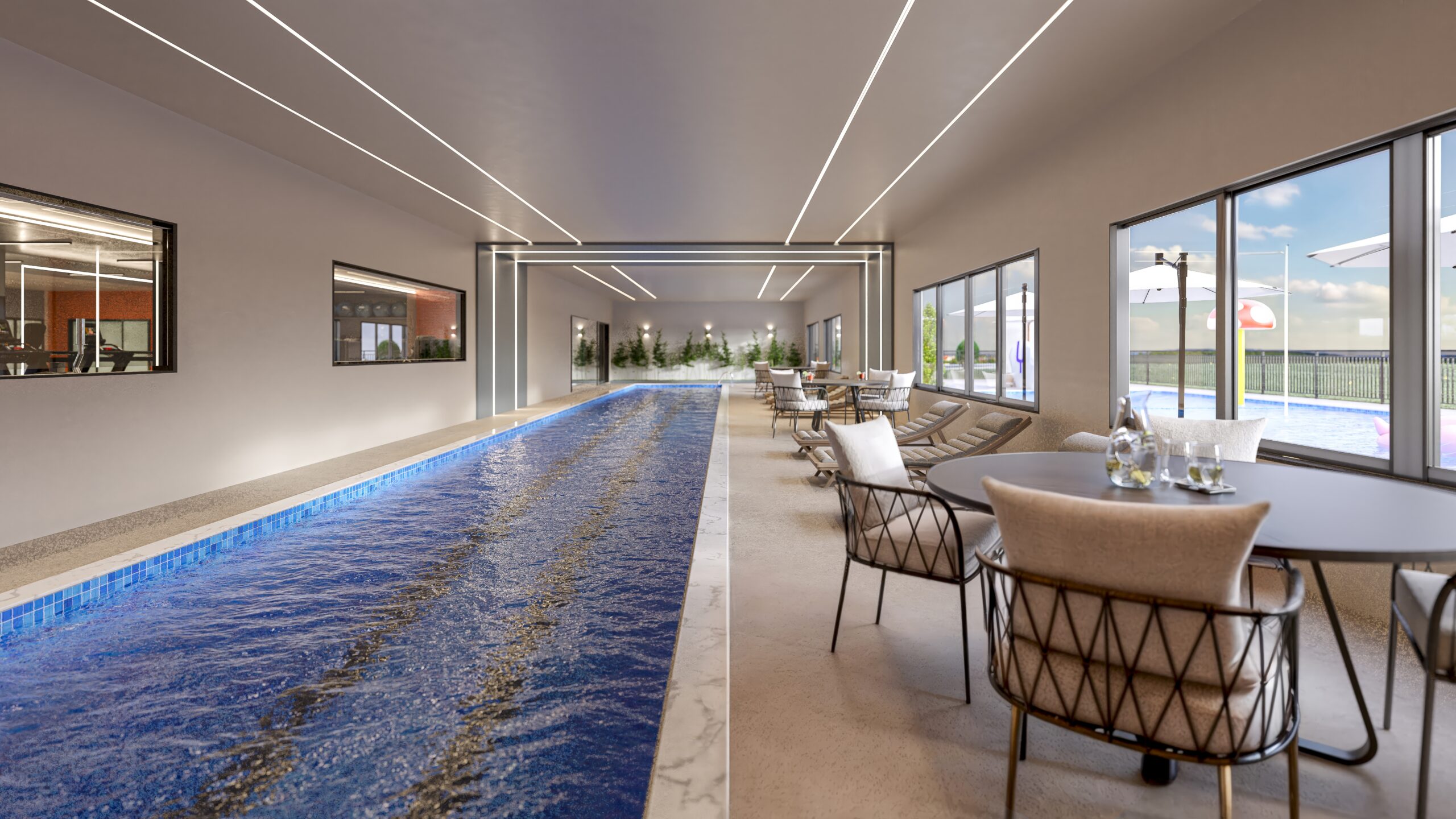 Piscina coberta aquecida do Alpnach Residence