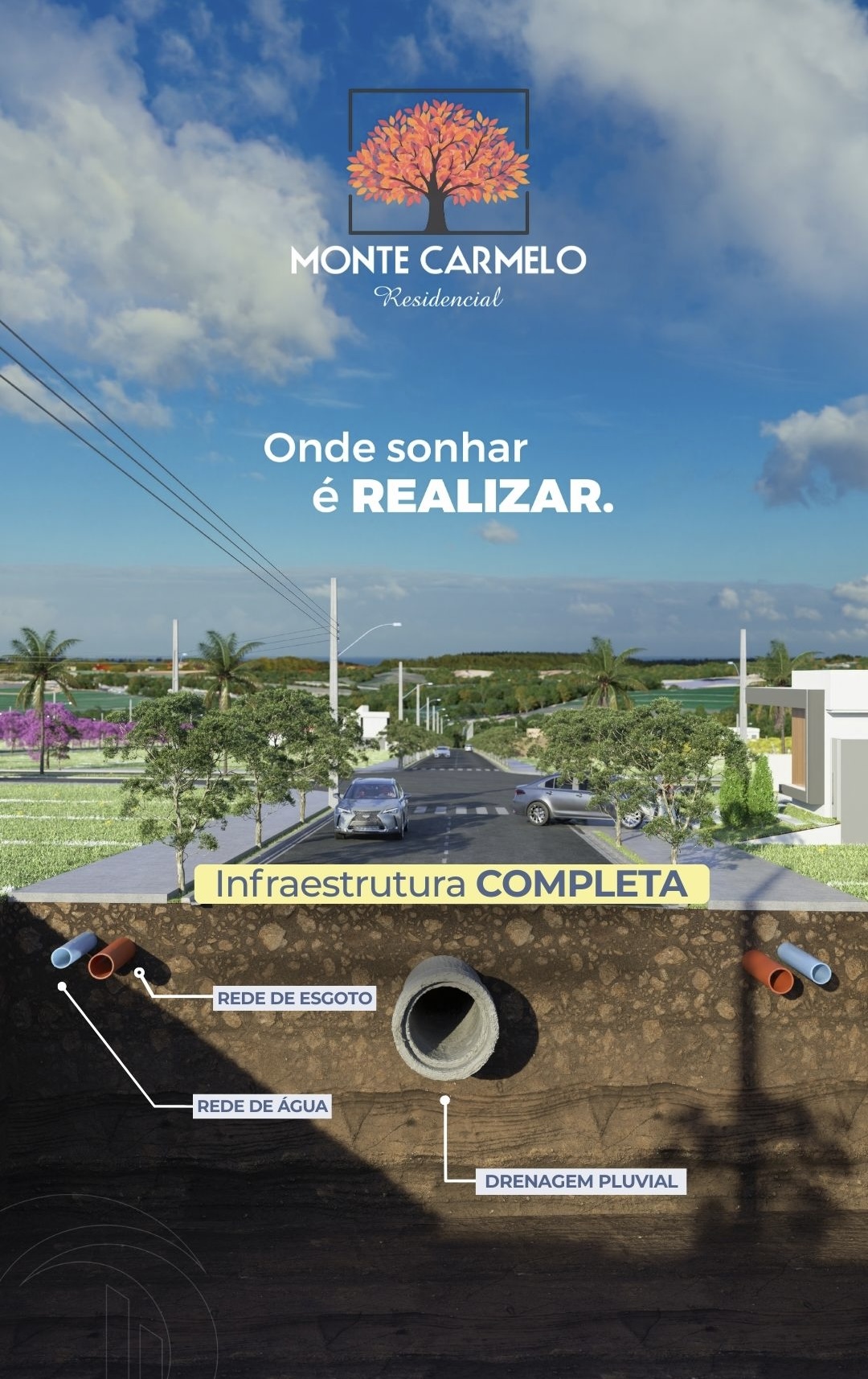 Monte Carmelo terrenos em bairro aberto