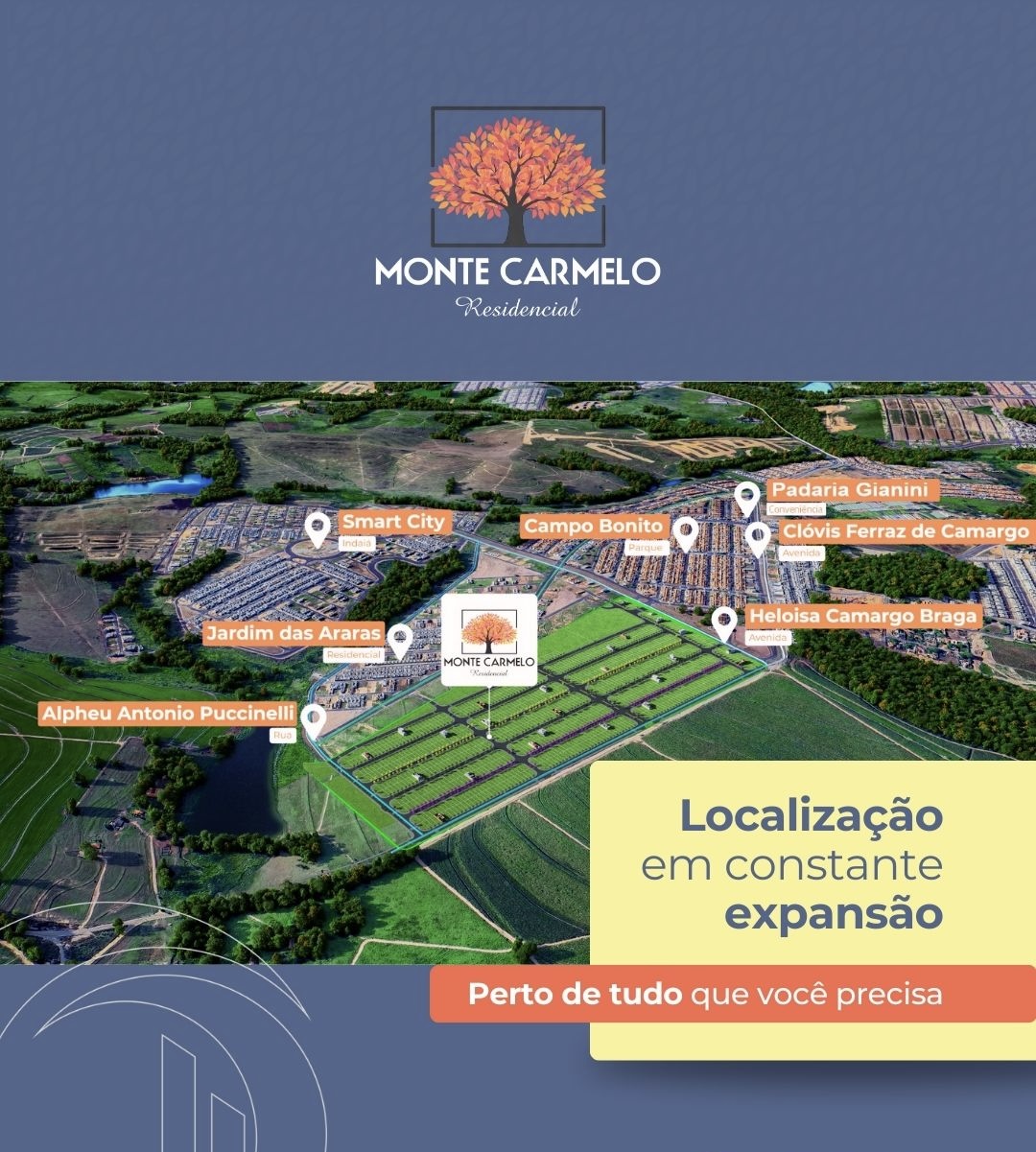 Monte Carmelo terrenos no Campo Bonito em Indaiatuba
