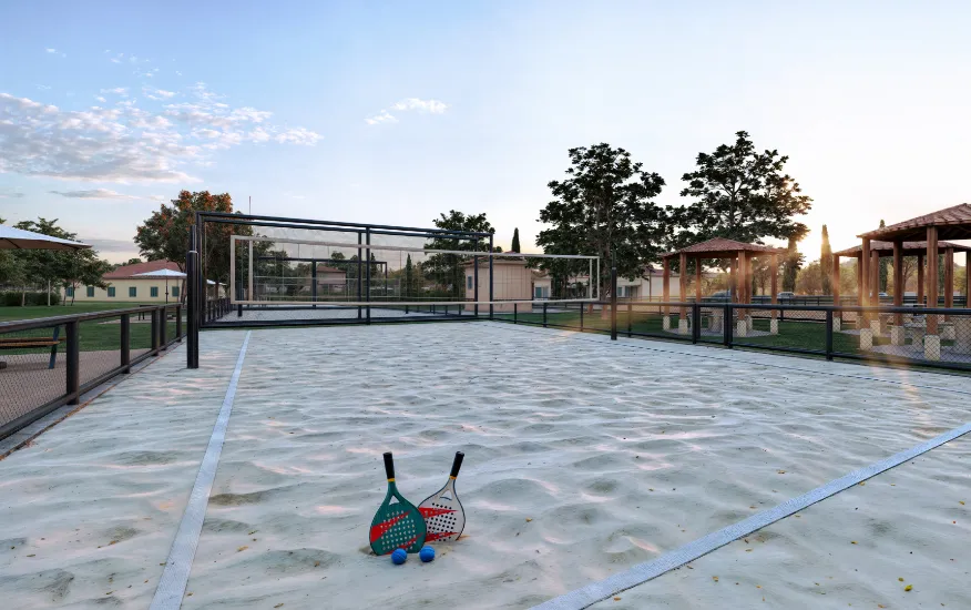 Quadra de beach tennis do Ville de Provence