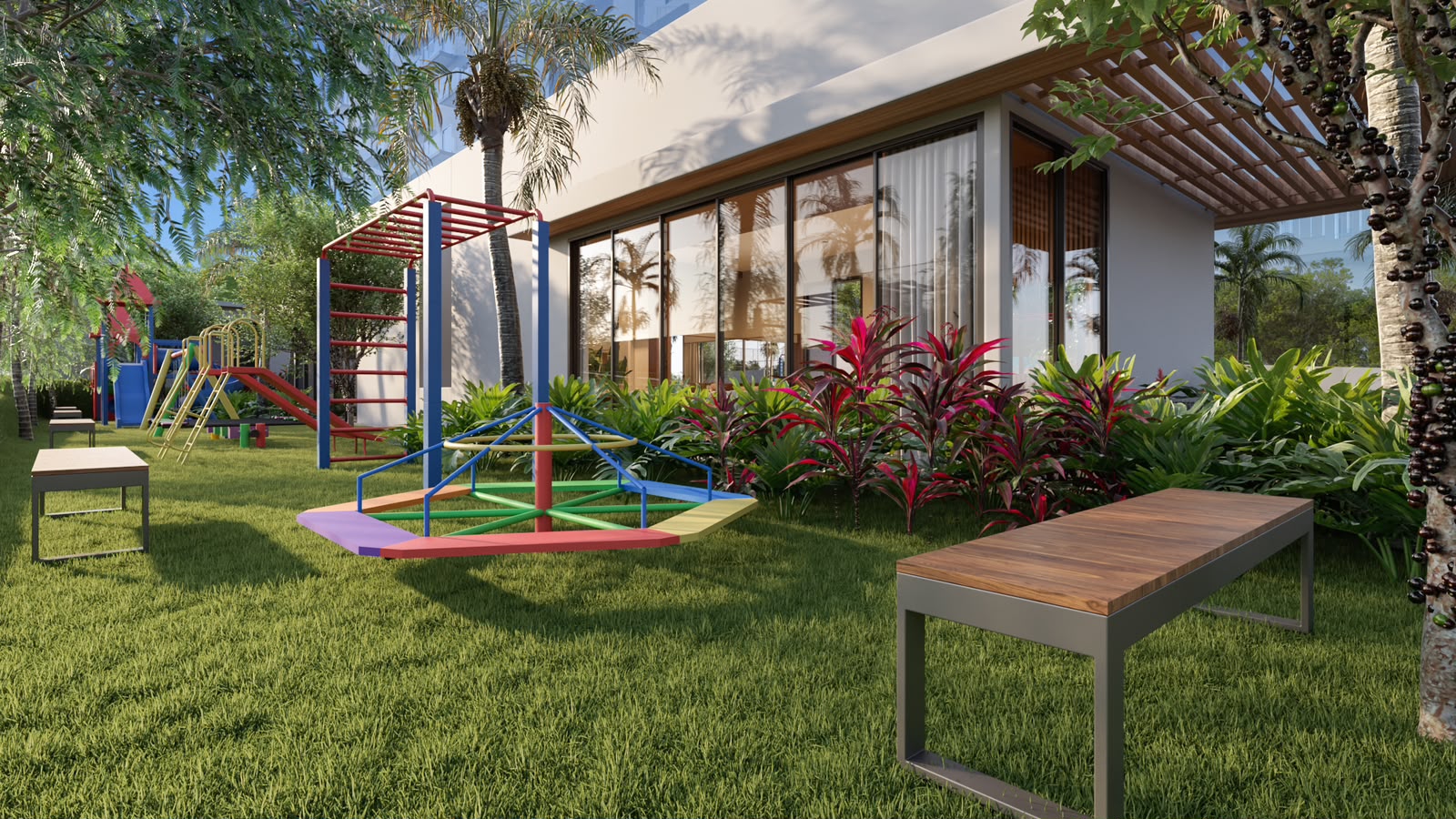Espaço de convivência do UNI Residencial
